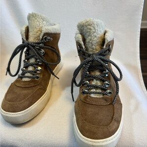 Marc Fisher faux shearling trim boots